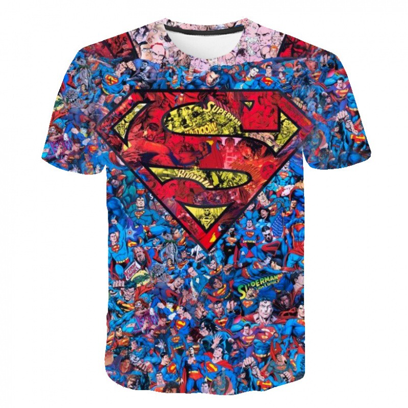 Superman Kal El 3D Printed Short-sleeved T-shirt Casual Personality Loose Half-sleeved T-shirt Clothes Cross-border AliExpress