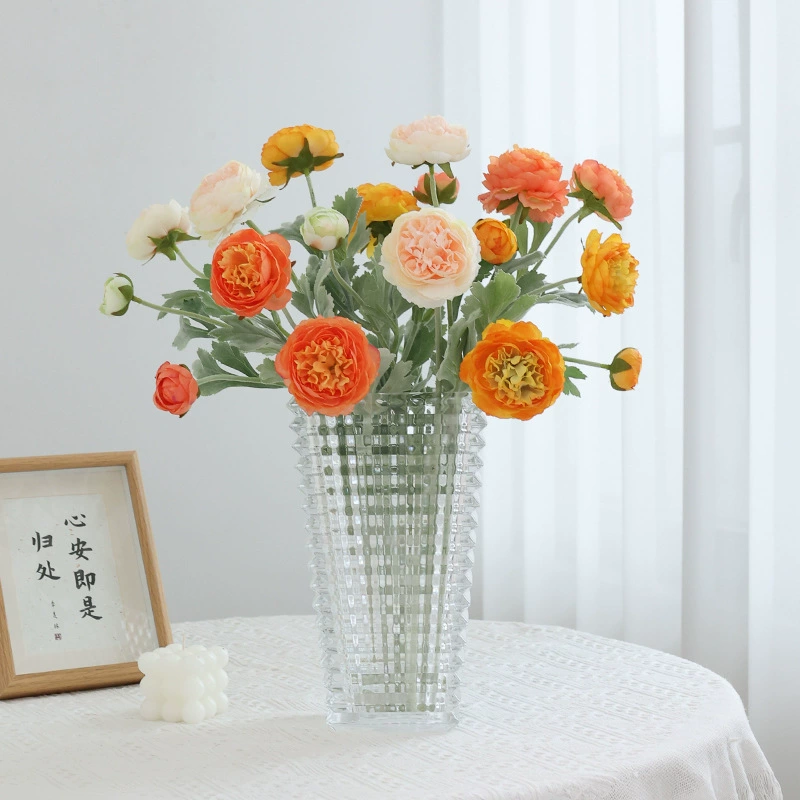 3 Simulation of Quzi Lotus Lotus Bouquet Relieve Delite Delosa Peony Pseudoma Flower Peony Peony Home Decoration Flower Arts