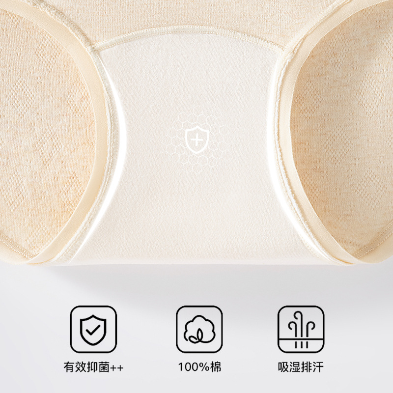 Bragas de algodón de color Clase A 7A entrepierna antibacteriana entrepierna larga cintura alta abdomen pantalones cortos de niña pantalones cortos de cadera para mujer