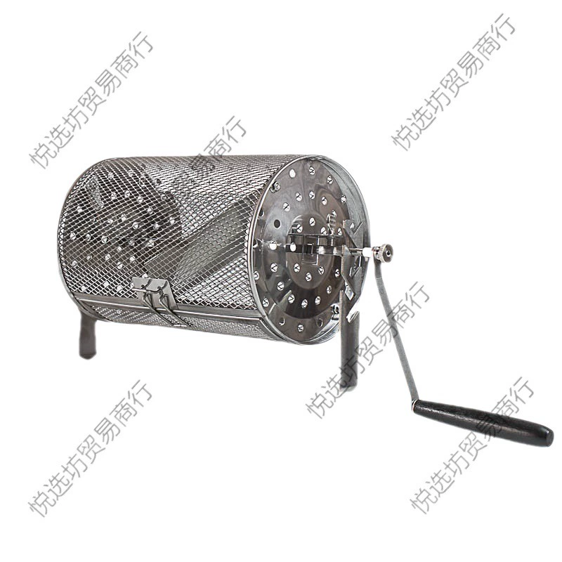 Hand shake baked bean machine simple coffee bean cubes straight fire manual baking roast house baking machine baking machine grill net