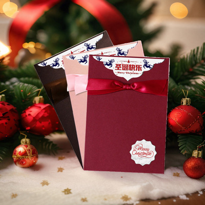 廠家批發聖誕節信封賀卡企業員工禮品卡Diy創意聖誕卡感恩