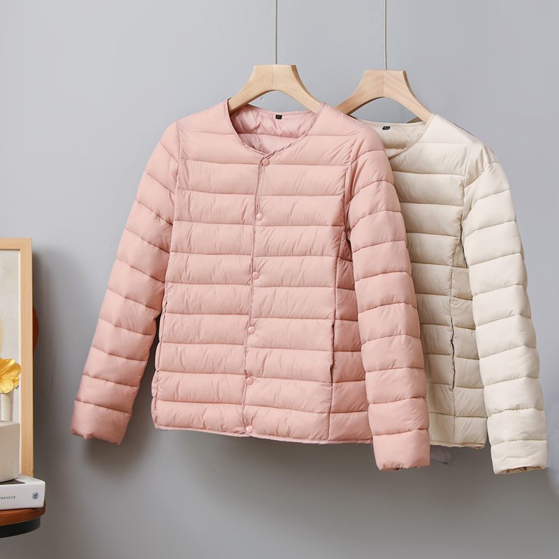 Comercio exterior otoño y invierno nuevo algodón mujer corto ligero calentamiento interior coreano delgado abrigo de moda calentamiento abrigo image 3