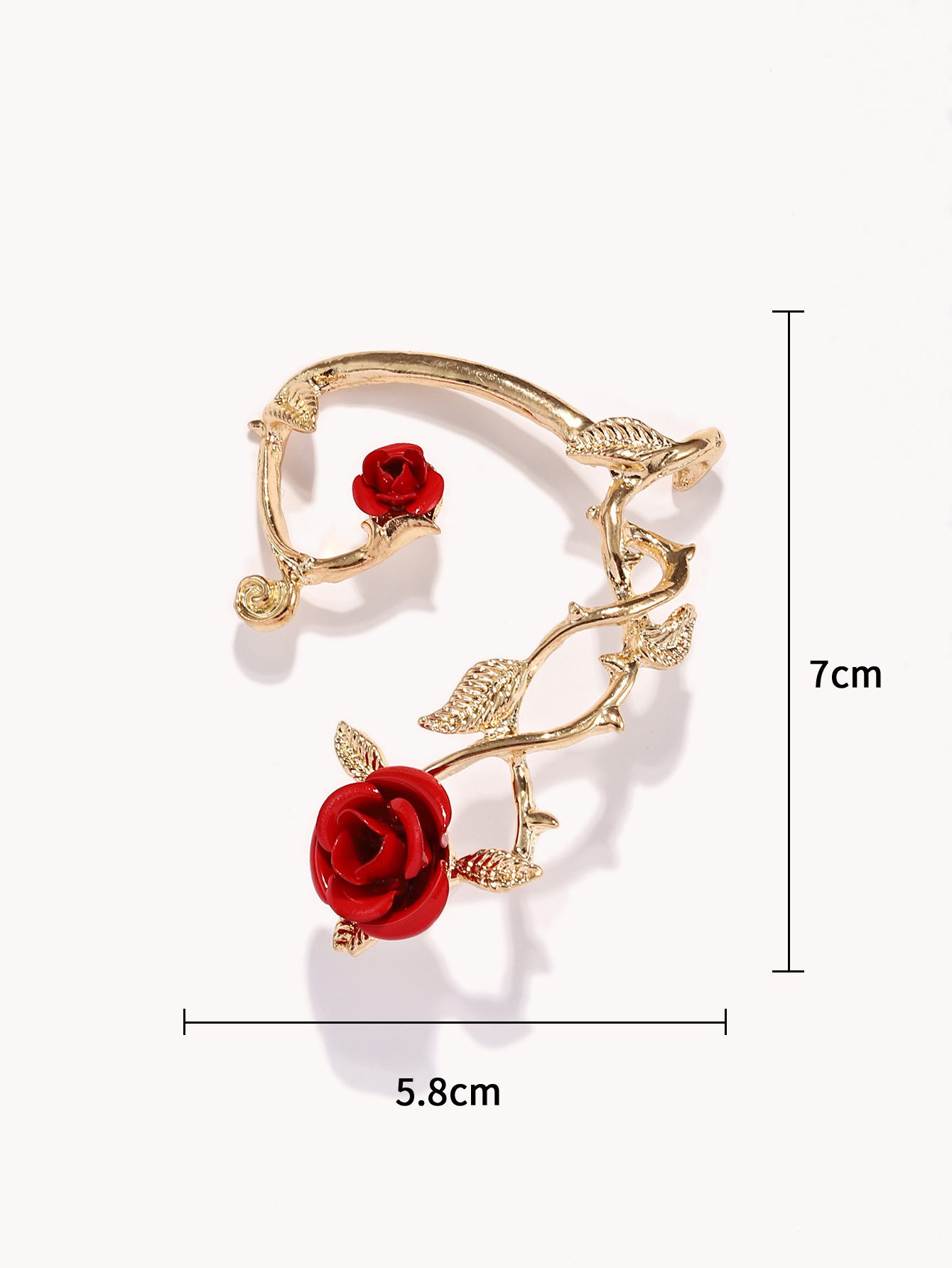 Alloy Material Flower Pattern 1 Piece Elegant Vintage Style Flower Plating Alloy Ear Cuffs
