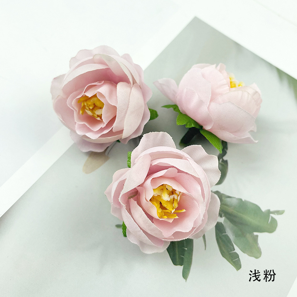Hot sale retro brote de té de rosas DIY pecho material de tocado de flores de la pared de la sala de bodas arreglos de flores de fotografía adornos pequeños