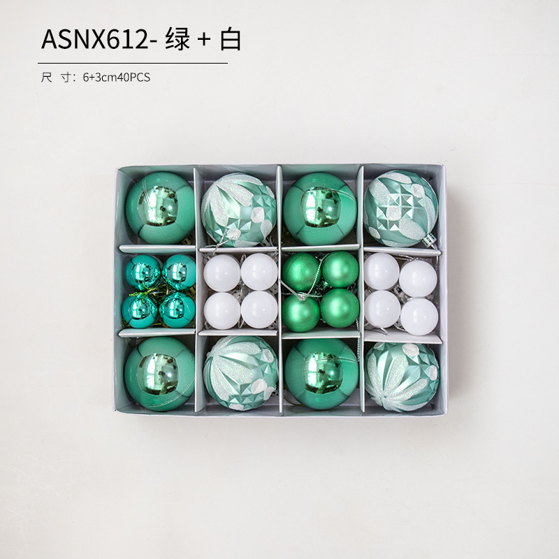 Bola de Navidad árbol de Navidad adornos de decoración colgante de bola de colores accesorios de material de Navidad DIY decoración de Navidad al por mayor