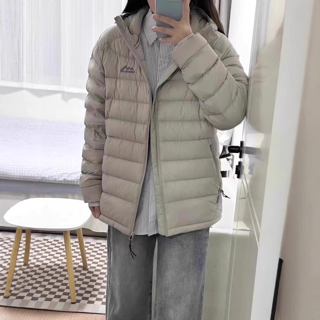排骨轻薄羽绒服女短款2025秋冬新款户外休闲连帽男女情侣学生外套