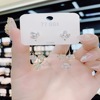 Crystal, small design fashionable earrings, light luxury style, 2021 collection, trend of season, internet celebrity