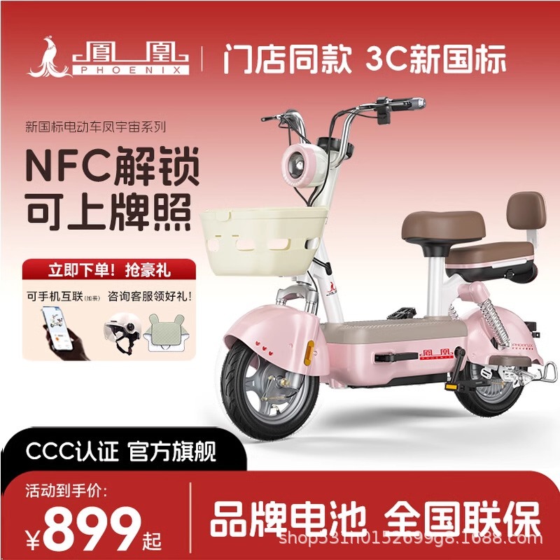 Phoenix2024 nuevo coche de batería para adultos Yuan Cosmos bicicleta eléctrica para trabajar en lugar de coche eléctrico para chicas pequeñas