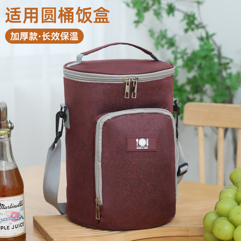 Bolsa de aislamiento portátil de alto valor facial para el trabajo y la escuela con bolsas de almuerzo, bolsas de aluminio gruesas, bolsas de almuerzo redondas