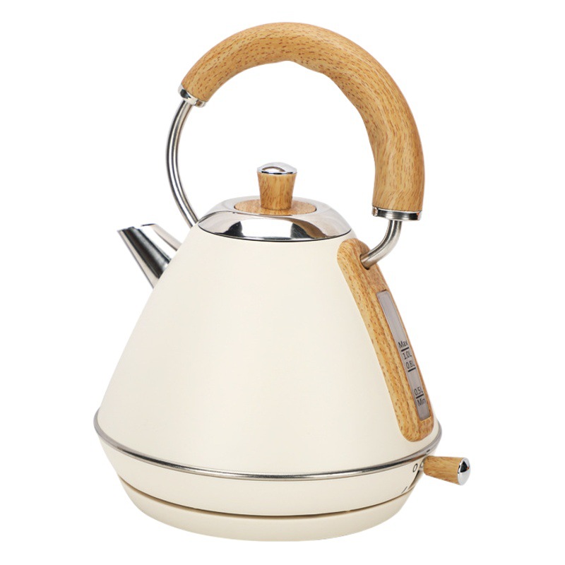 Grano de madera caldera eléctrica 1L Hervidor eléctrico 304 caldera de acero inoxidable potencia automática de alto valor pequeños electrodomésticos