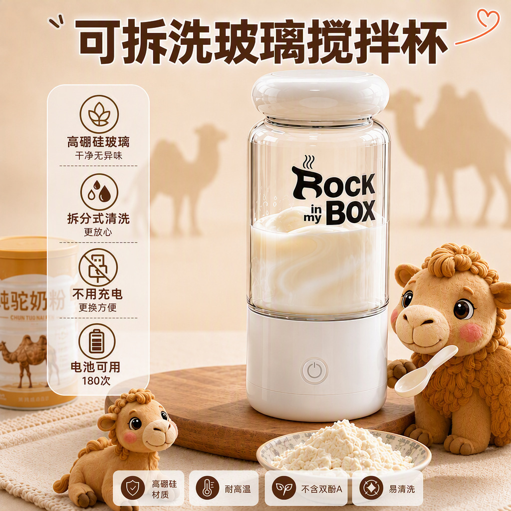 Electric Mixing Cup, Direct Drinking Coffee Cup, Food-Grade Milk Powder Shaker Cup, Automatic Mixing Cup, High Temperature Resistant Gift Cup