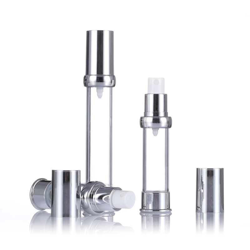 供应大凸肩银色补水喷雾瓶 15/20/30ml便携旅行精华水分装真空瓶