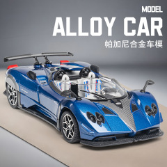 新奥1/32帕加尼宗塔HP合金汽车模型回力声光玩具敞篷跑车仿真车