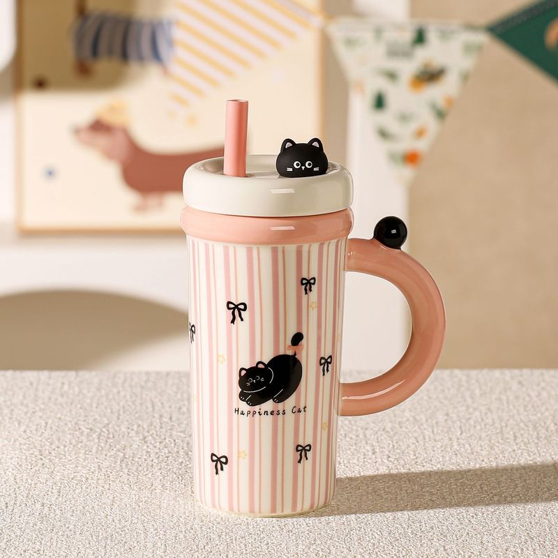 ガールズニッチ高価値マグカップ蓋付きセラミックカップ大容量ウォーターカップコーヒーカップ誕生日プレゼントお土産|undefined