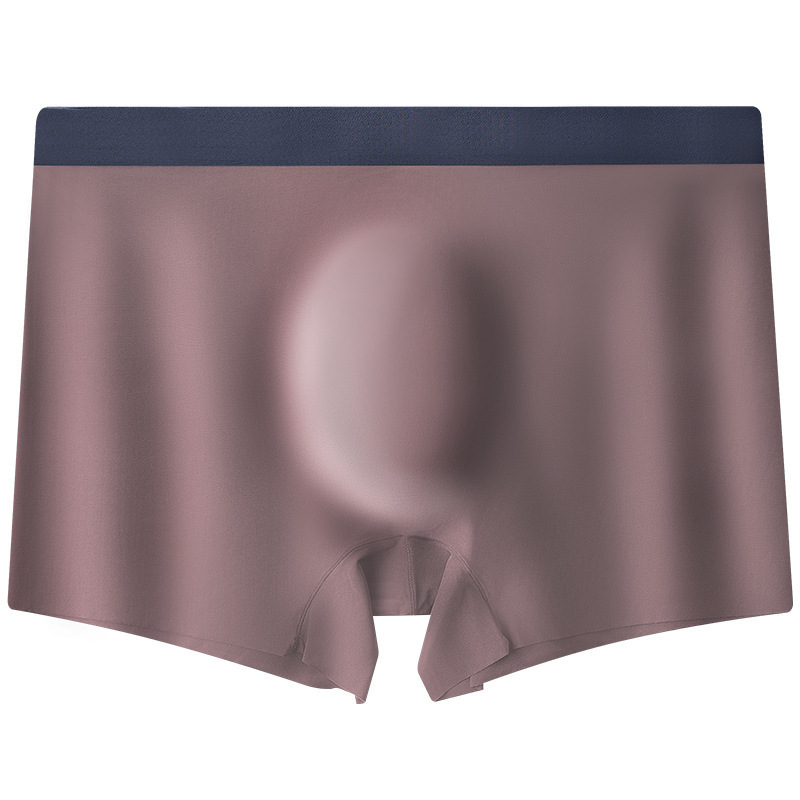 Código de ropa interior para hombres sin costuras seda de hielo transpirable ácido hialurónico tonificante grande 7A antibacteriano entrepierna cápsula espacial desnudo bóxer