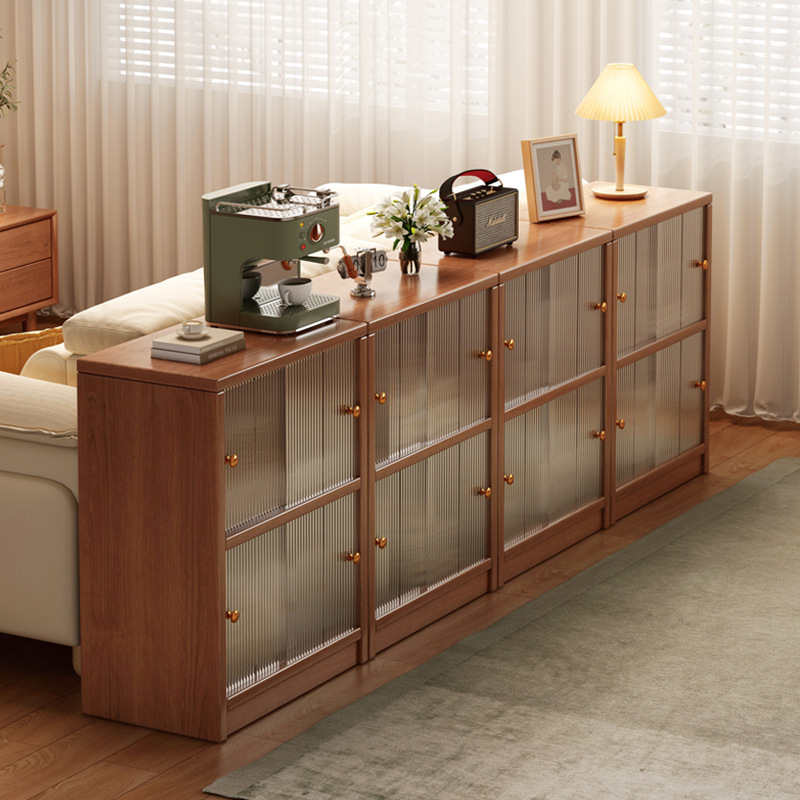 Gabinete de lectura de madera maciza estilo japonés armario multifuncional almacenamiento armario de almacenamiento a prueba de polvo armario de madera maciza combinación libre