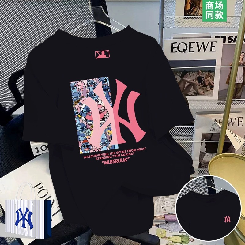 [카운터와 동일] 90% off 특별존丨 공동 브랜드 스티치丨 남녀공용丨 여름 루즈한 반팔 티셔츠