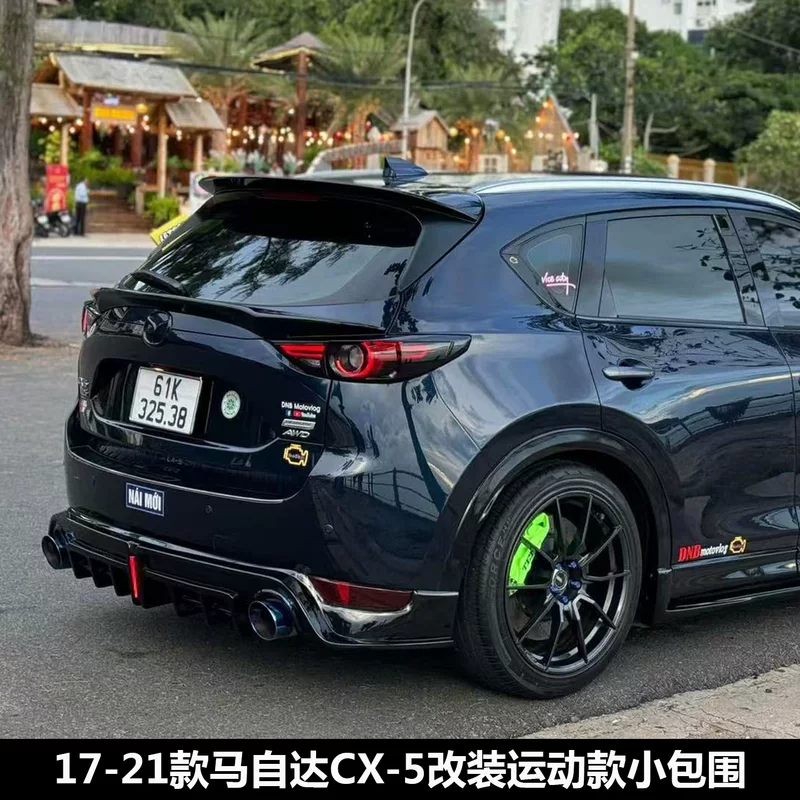 Подходит для 17-21 Mazda CX5, небольшая модификация юбки, передний сплиттер, боковые юбки, задняя юбка, заднее крыло, центральная кромка, комплект крышки горла