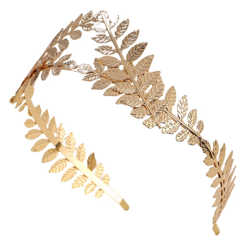 Europeo y americano retro hoja metal tocado hoja diadema Comercio exterior popular Venta caliente accesorios para el cabello barroco corona Accesorios