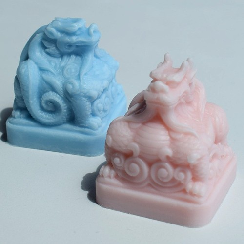 DIY Seal Epoxy Mold, Dragon-Headed Imperial Seal, Aroma Wax Candle Mold, Handmade Decorative Item, Jade Sculpture Silicone Mold