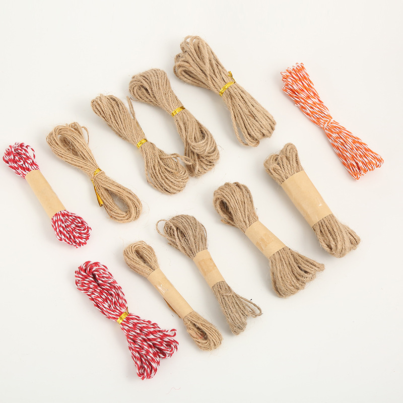 Handmade hemp rope cotton rope 5 m/10 m/20 m cross-border new decorative pendant tag lanyard textile accessories clothing