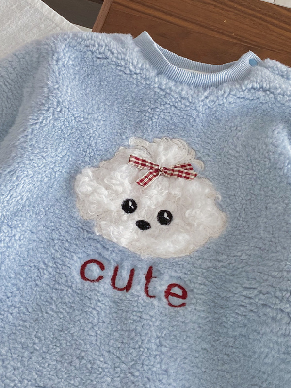 婴儿秋冬衣服宝宝薄棉加绒连体衣超萌可爱冬季毛毛衣满月百天爬服|undefined