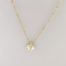 铜合金真金法式复古玫瑰花项链女夏季轻奢小众设计沙漠花朵锁骨链