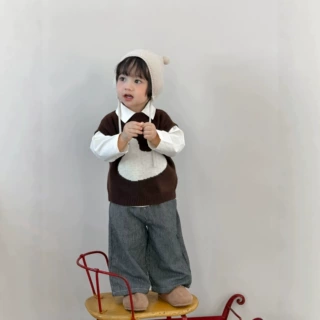 儿童服装秋季2026新款宝宝秋款衣服韩版童装男童马甲条纹裤套装