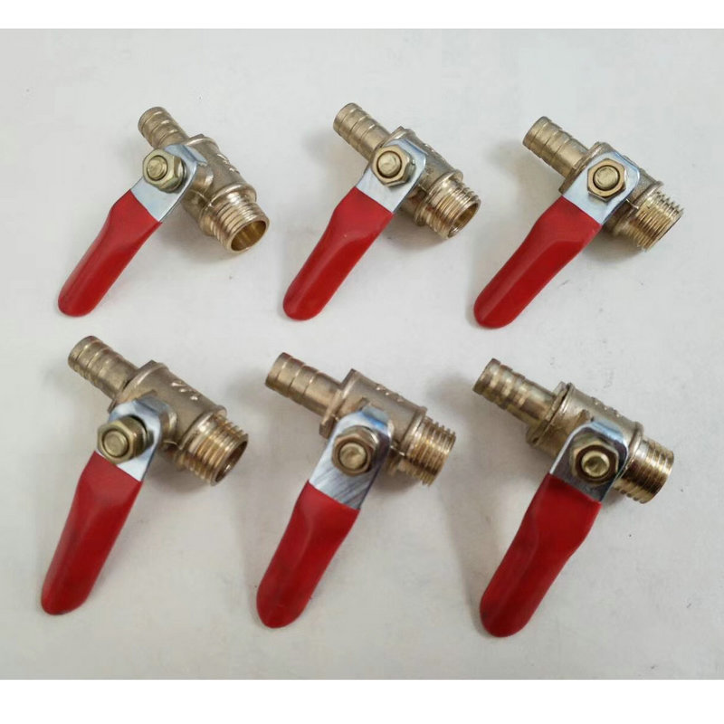 供应红柄小球阀 纯铜红柄小球阀 宝塔球阀2分/3分/4分软管球阀