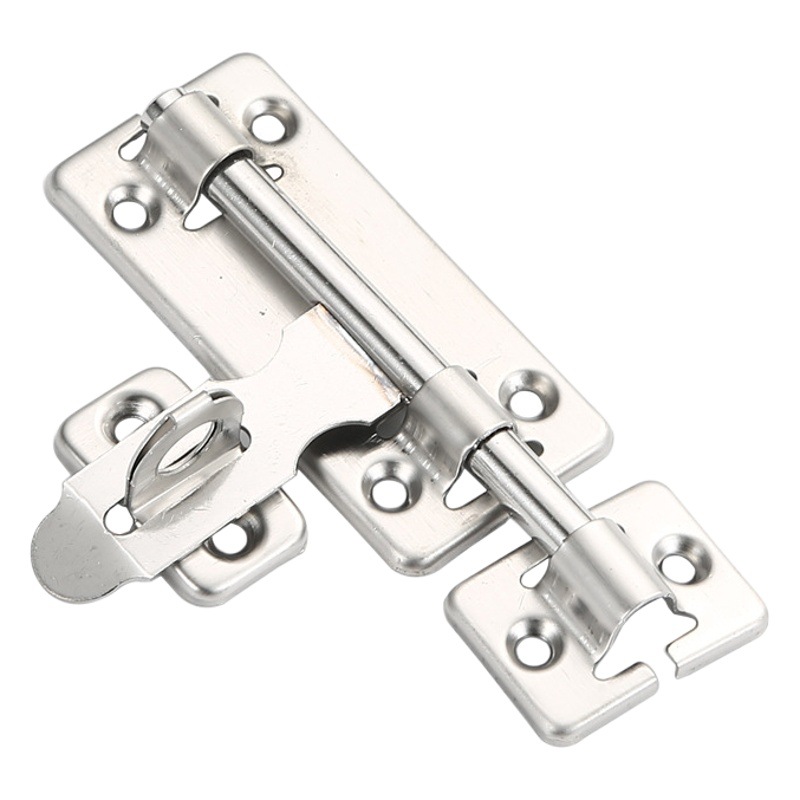 Cerradura de acero inoxidable Beigu Hardware de 4/6/8 pulgadas con candado, pestillo izquierdo y derecho, cerrojo antirrobo de doble vía para puertas de madera.