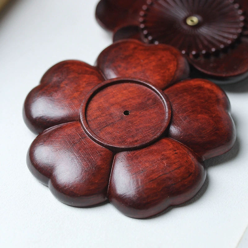 Индонезийский красный sandalwood вырезанный plum blossom благовония палочка диаметр 7,8 толщина 0,8 чайный столик домашнее развлечение украшения производитель