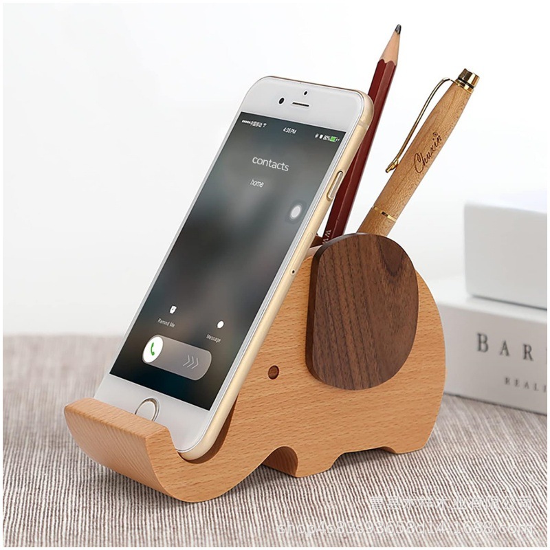 Wooden cartoon pens holder