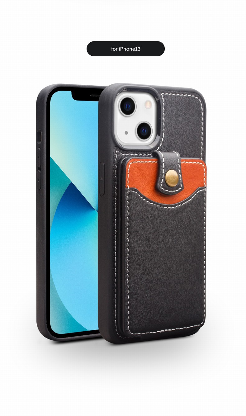 Ốp lưng iPhone 13 Pro Max chống sốc viền dày — Thẻ kinh doanh iphone13 6,1 inch màu đen, Thẻ công sở iphone13 Pro 6,1 inch màu đen, 6.7inch iphone13 Pro max danh thiếp Crazy Horse nâu, 6.1inch Thẻ kinh doanh iphone13 Pro Crazy Horse Brown chi tiết 8