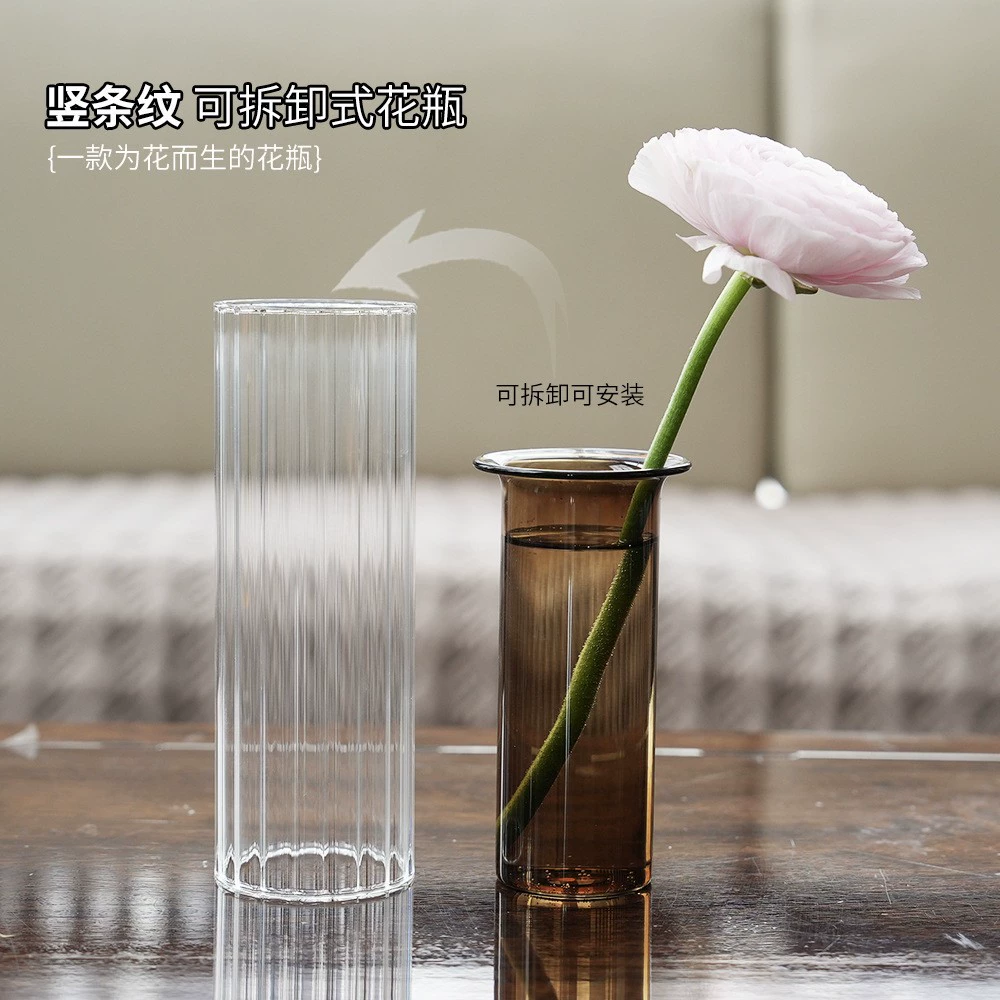 Съевропейская полосатая цветная стеклянная ваза креативная съемная бутылка для ароматерапии для гостиной столешница украшение для гидропонных цветов
