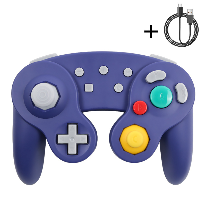 Console di gioco GC NGC Controller GameCube singolo a tre punti blu e nero Supporto dropshipping_voghion.com