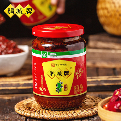 鹃城牌特级红油郫县豆瓣酱 380g玻璃瓶装家用炒菜正宗香辣椒酱