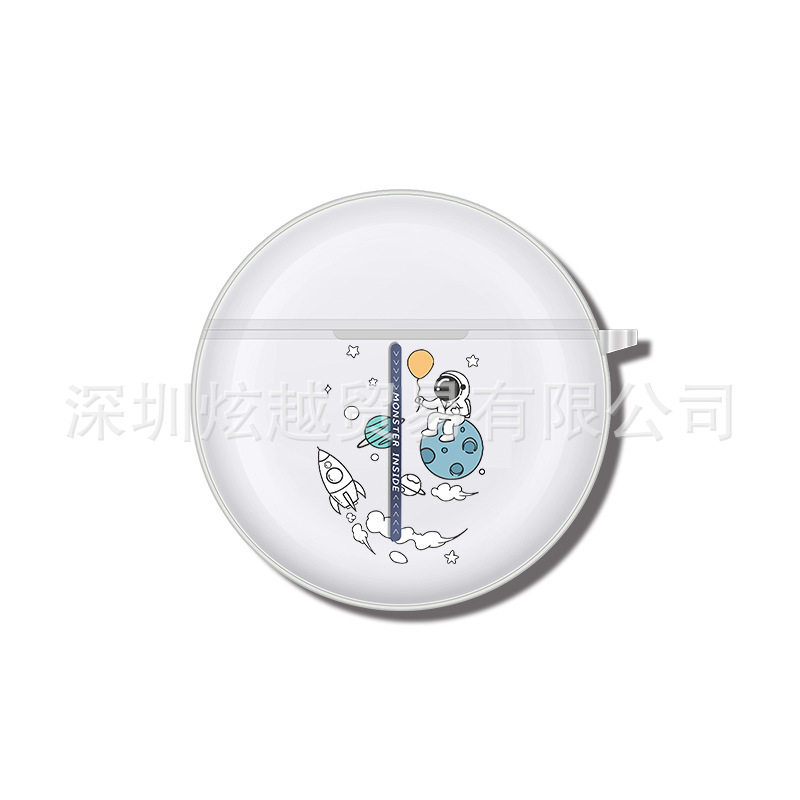 Adecuado para Lenovo HT38 funda protectora auricular Bluetooth caso PRO6 transparente suave caso airposs6 patrón de impresión en color