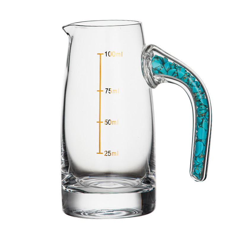 高档水晶玻璃金箔白酒杯分酒器套装创意家用一口杯烈酒杯酒具礼盒|undefined