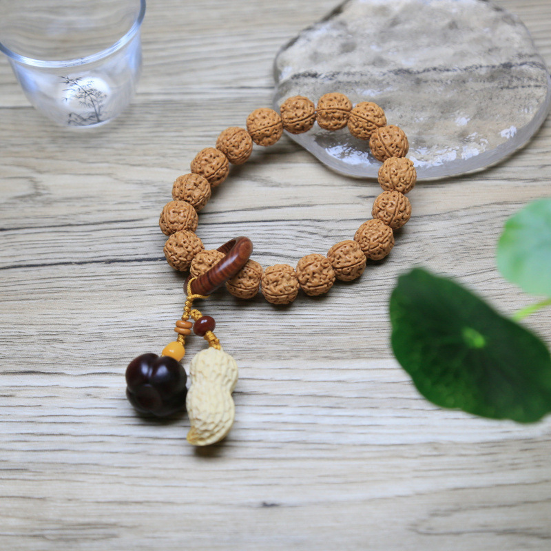 Original DIY Bracelet with Good Persimmon, Peanut, and Small Vajra Bodhi Beads for Finger Twisting and Meditation, Suitable for Gifts Original DIY Bracelet with Good Persimmon, Peanut, and Small Vajra Bodhi Beads for Finger Twisting and Meditation, Suitable for Gifts