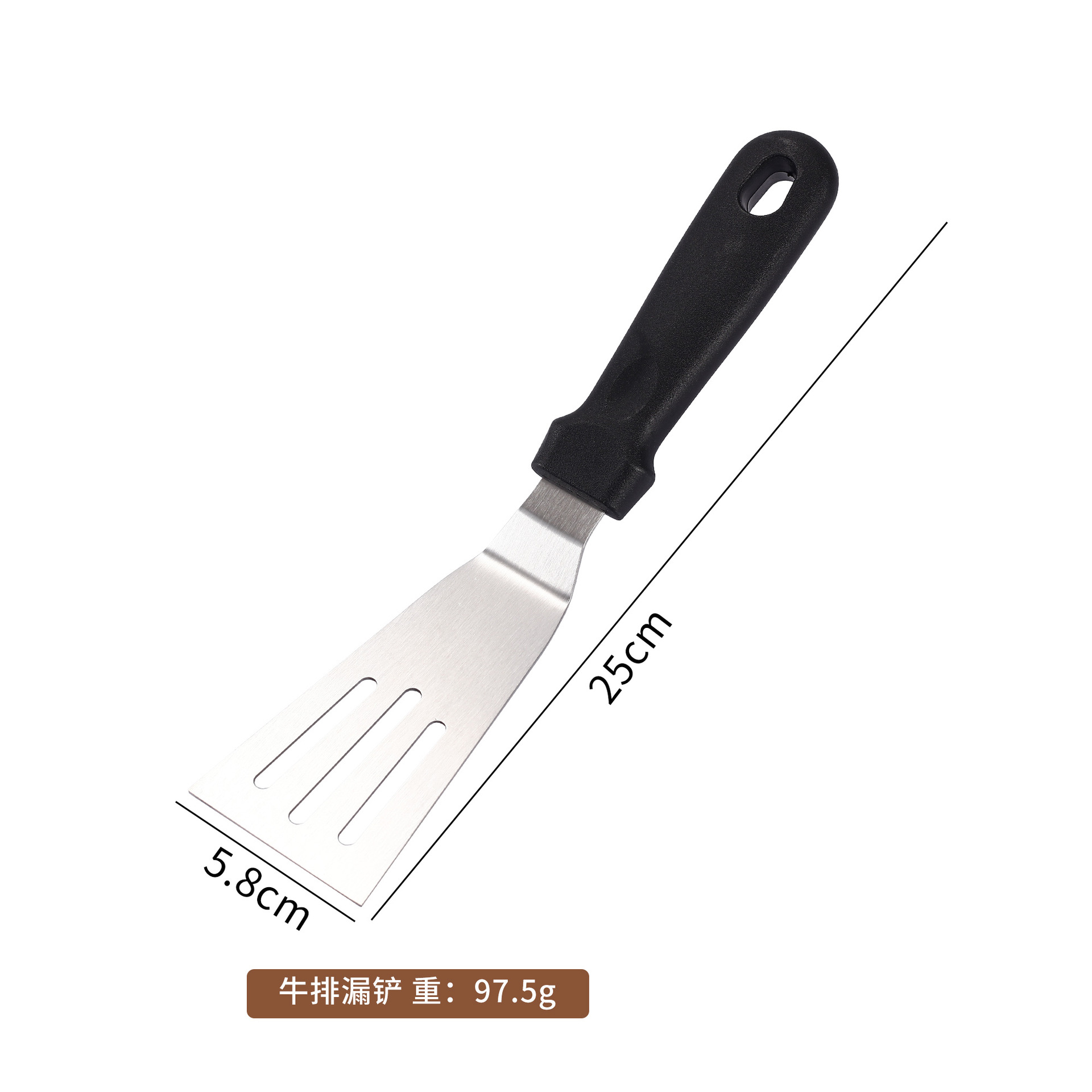 Espátula de Barbacoa de Acero Inoxidable con Mango PP para Cocina y Exterior