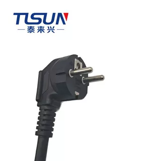 泰来兴直销  VDE法式插弯头 配 H05RR-F 3G 1.0mm2家用电器