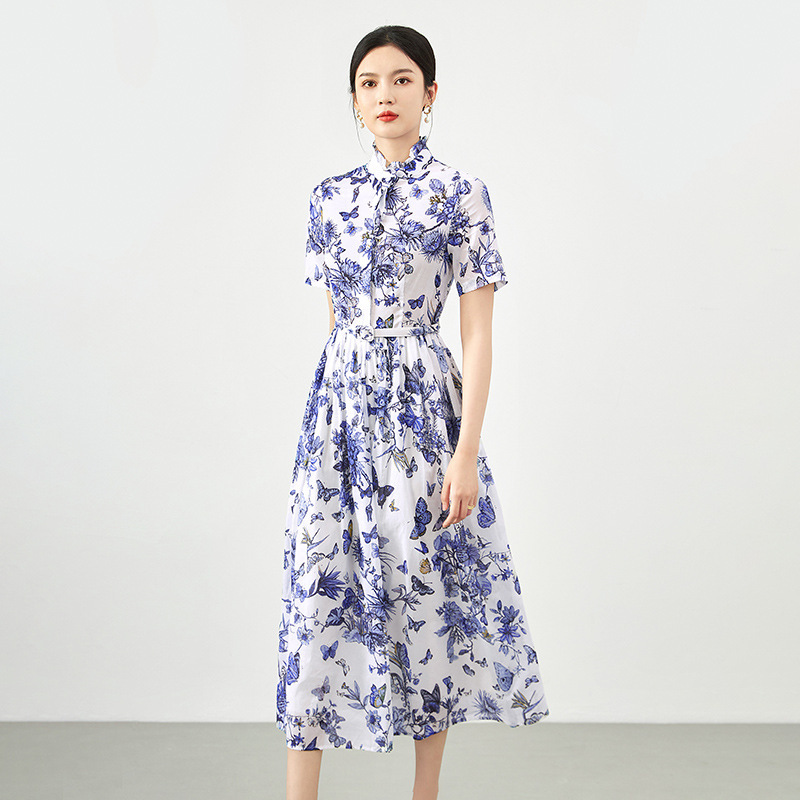 Đầm suông nữ midi mùa hè tay ngắn — 2311902 - Màu sắc chi tiết 6