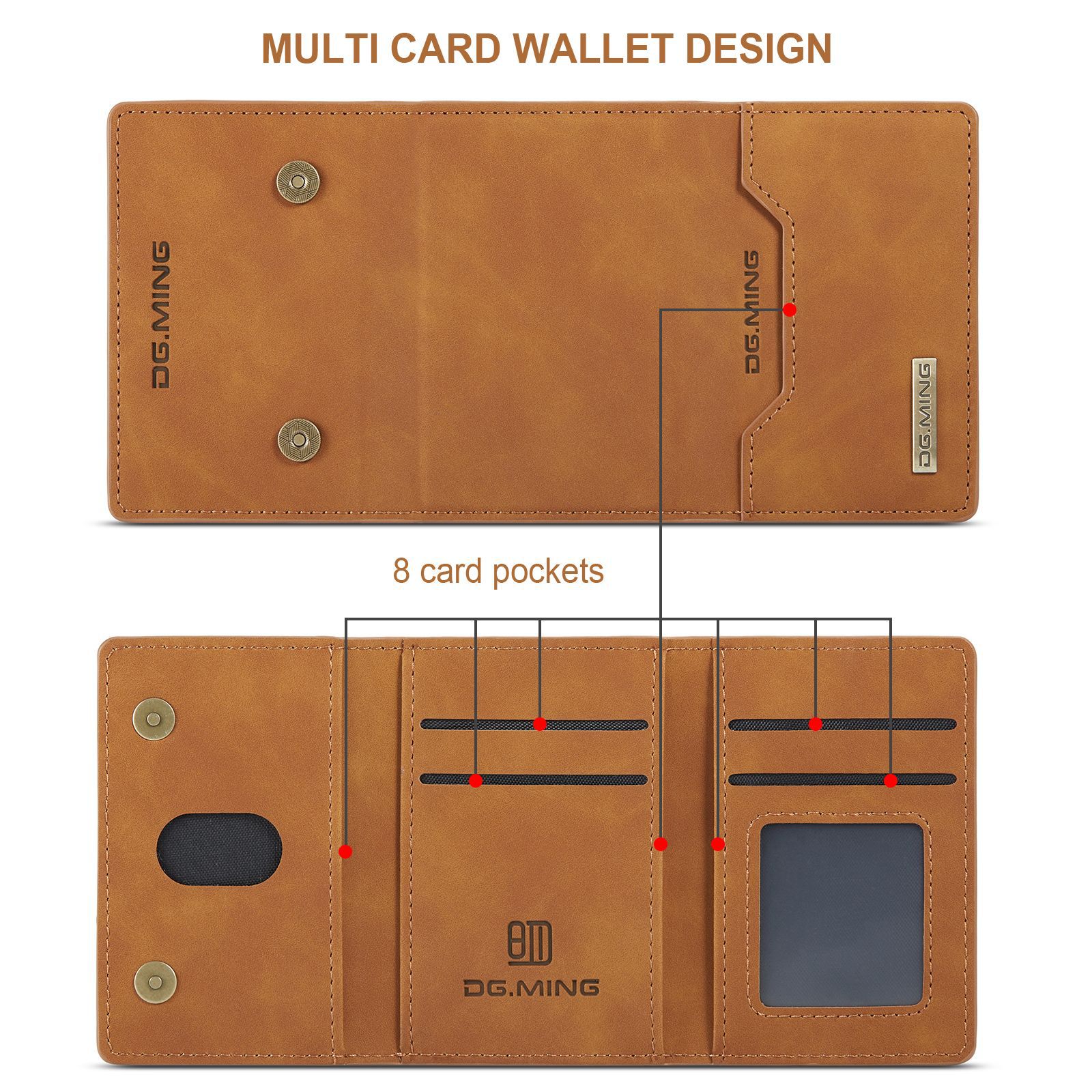 M2 Handyhülle für iPhone13 Magnetkartentasche iP12 Pro Max Magnet Split Wallet Schutzhülle aus Leder_voghion.com