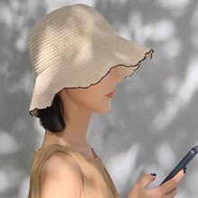 2026新款可折叠帽女夏季薄款透气盆帽春秋遮阳防晒编织线渔夫帽