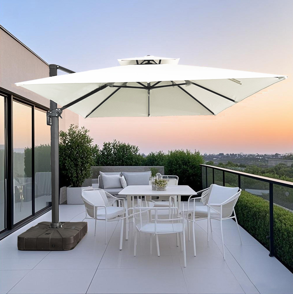 Sombrillas para exteriores, patios de villas, jardines, ocio, balcones de casa, protección solar e impermeabilización, cafeterías, venta al por mayor de sombrillas romanas