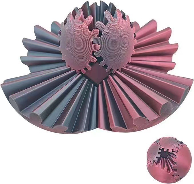 기어볼 [검정색과 빨간색 그라데이션] 직경 8cm