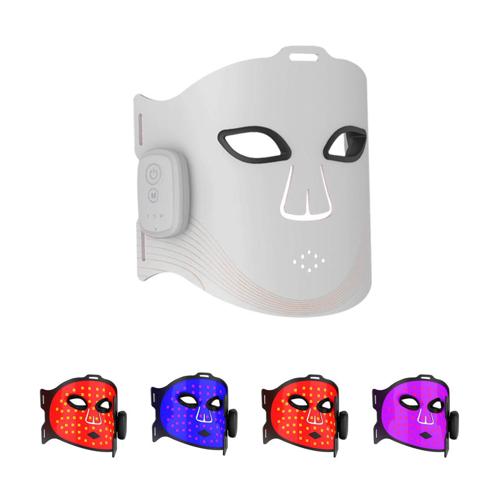 Máscara de Belleza Magnética con Infrarrojos FDA510K, Dispositivo de Belleza de Silicona con Luz LED de 7 Colores