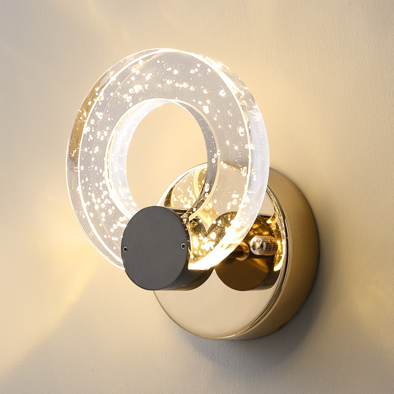 Luz de pared moderna de pared de alto nivel, luz de pared de cabecera de cama, luz de red creativa, luz de sala de estar, dormitorio, escalera, lámpara de pared lujosa