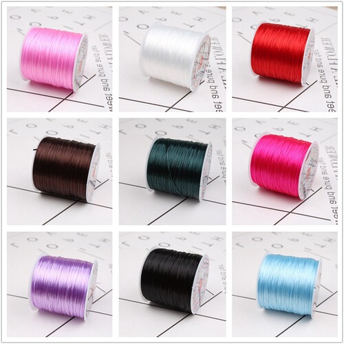 Jewelry elastic cord flat cord bracelet rubber band rope bracelet cord cultural toy beaded elastic cord crystal agate cord
