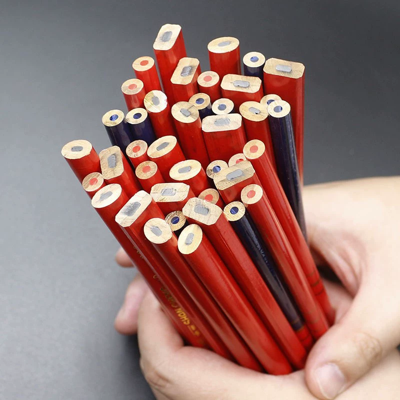 山城 666 Woodworking Pencil Score Pencil Flat Pencil Construction Pencil Woodworking Tools Hot Selling